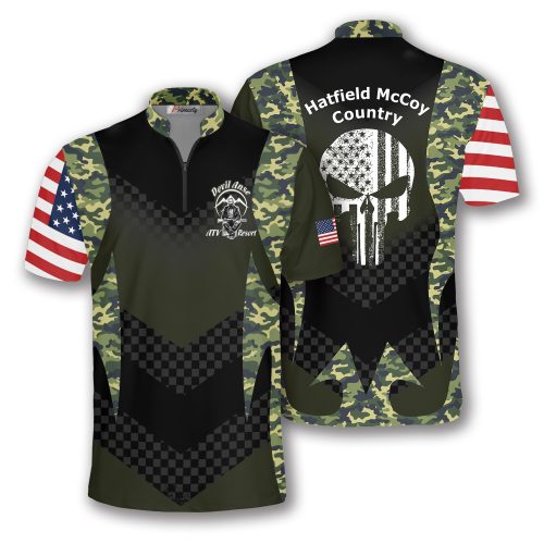 Skull Camouflage Flag Custom Billiard Jerseys (Annie)