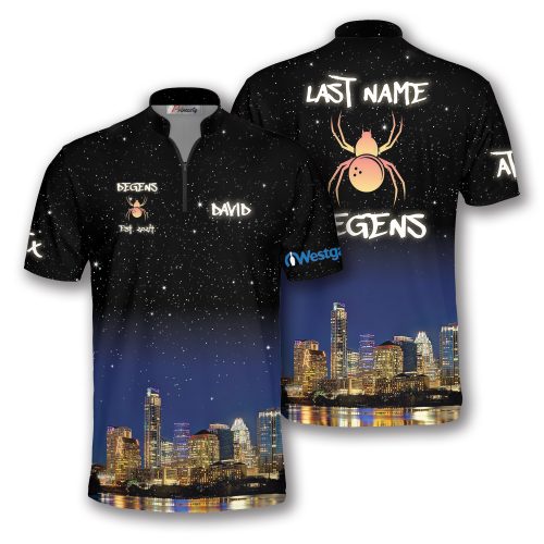 Night Skyline Custom Bowling Jersey (David)
