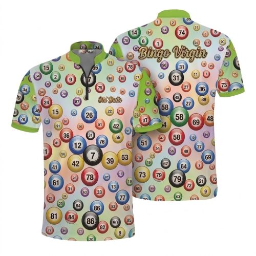 Bingo Balls Custom Quarter-zip Jersey with a pocket (Darcy Daigle)