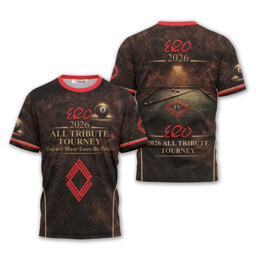 All Tribute Tourney 8 Ball Custom Billiard Shirt (Jeremiah)