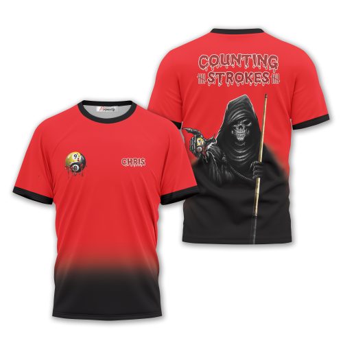 Grim Reaper Custom Yin Yang 8/9 Ball Billiard T-Shirts (Chris)