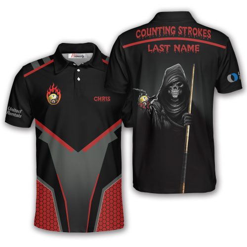 Custom Yin Yang 8/9 Billiard Reaper Polo Shirt (Chris)