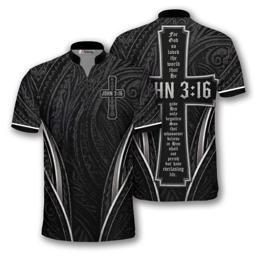 John 3:16 Custom Quater Zip Jersey (Francine)
