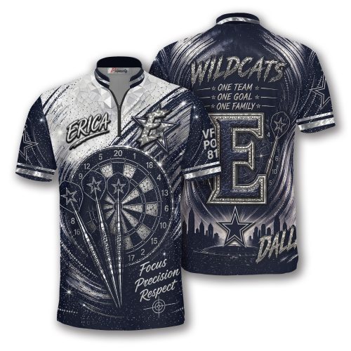Blue WildCats Custom Quater Zip Jersey (Virginia)