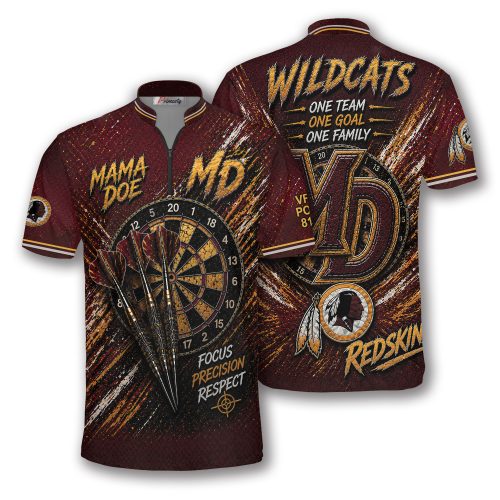 Red Mama Doe WildCats Custom Quater Zip Jersey (Virginia)