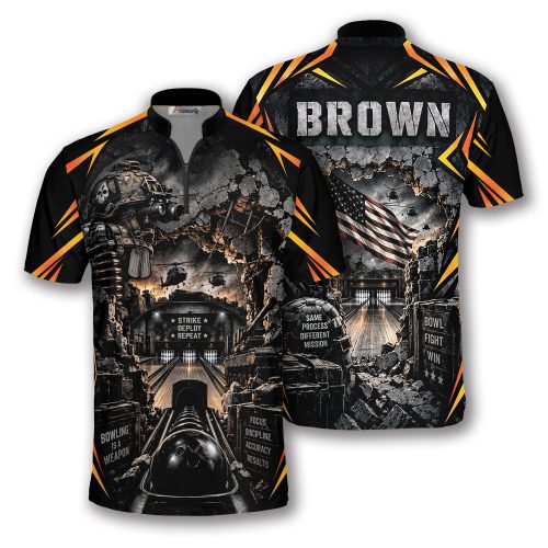 The Strike Deploy Repeat Custom Bowling Jersey (Francine)