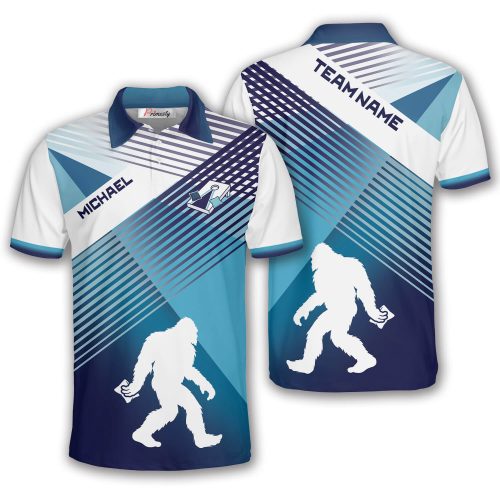 Bigfoot Blue Sports Design Sasquatch Custom Cornhole Shirt