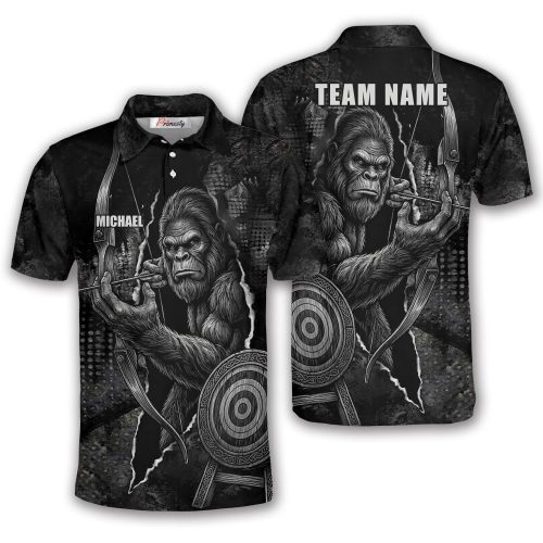 Dark Gothic Bigfoot Sasquatch Custom Archery Shirt