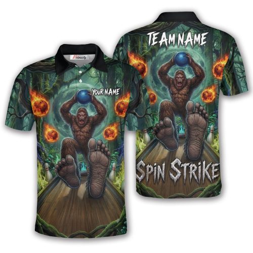 Gothic Bigfoot Spin Strike Custom Bowling Shirt